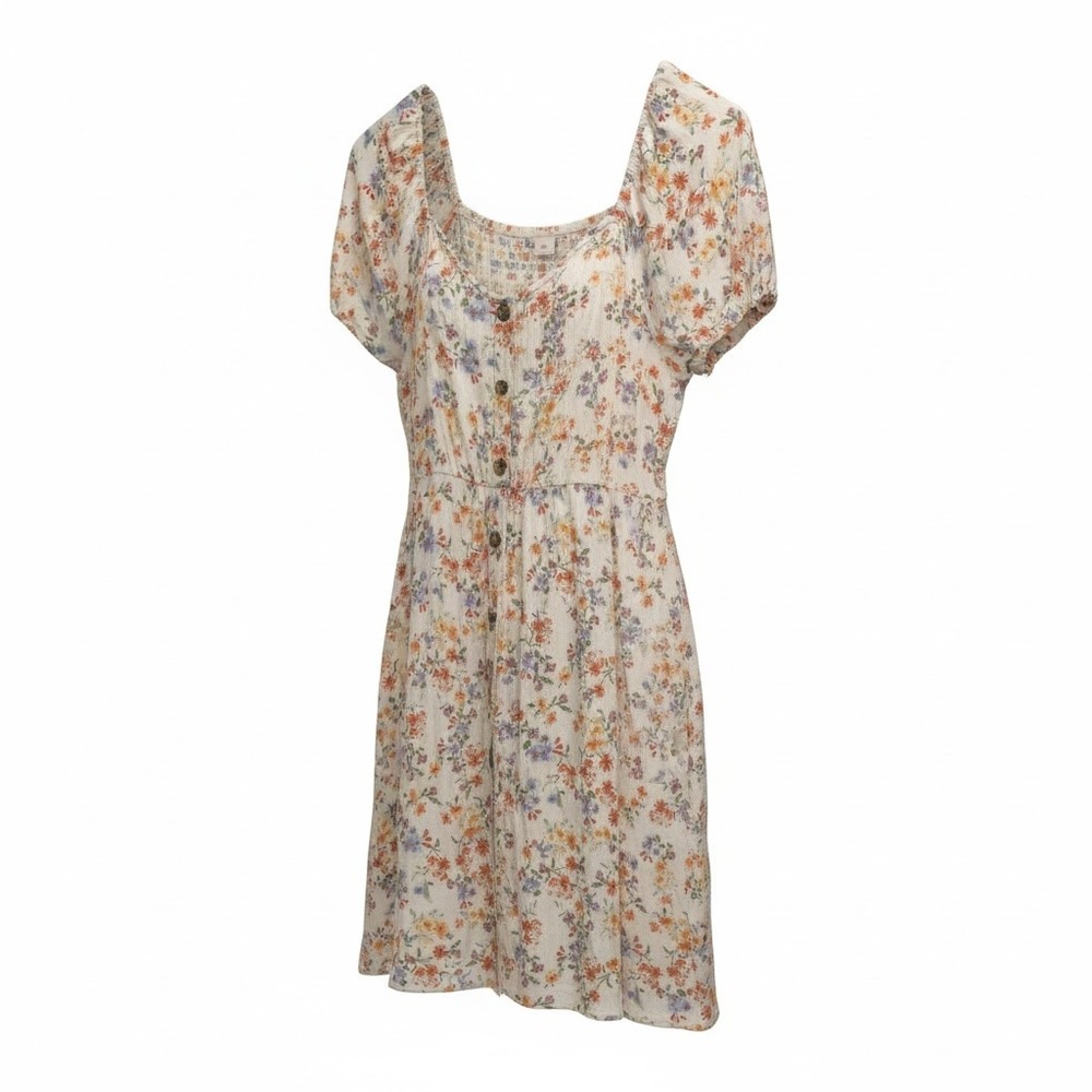 SO Floral Skater Dress Women/Junior's XL Short Sleeve Y2K Cottagecore‎ Coquette